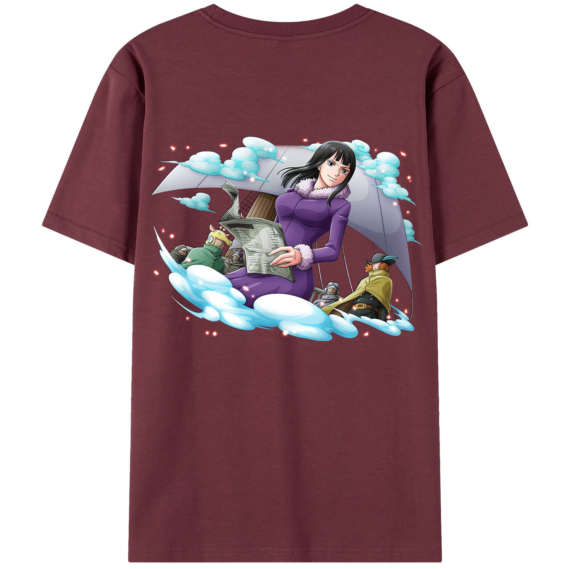 ワンピース ニコ・ロビン ONE PIECE Nico Robin 綿100％半袖Tシャツ（背面プリント）